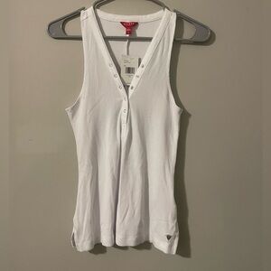 NWT - Ladies Guess Button-Up Morrison Tank - White - Size: S